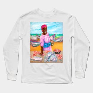 At The Fish Market by The Sea Long Sleeve T-Shirt